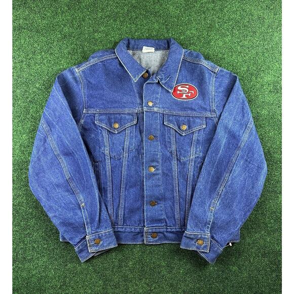 VTG 90s San Fransisco 49ers Denim Jacket - Picture 1 of 7